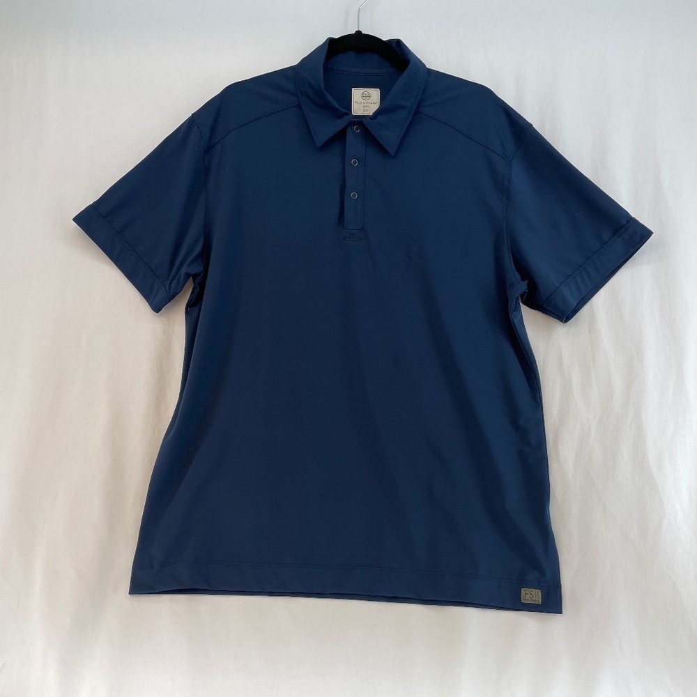 Field & Stream Polo Golf Shirt Stretch Navy Blue Men’s Large 284276